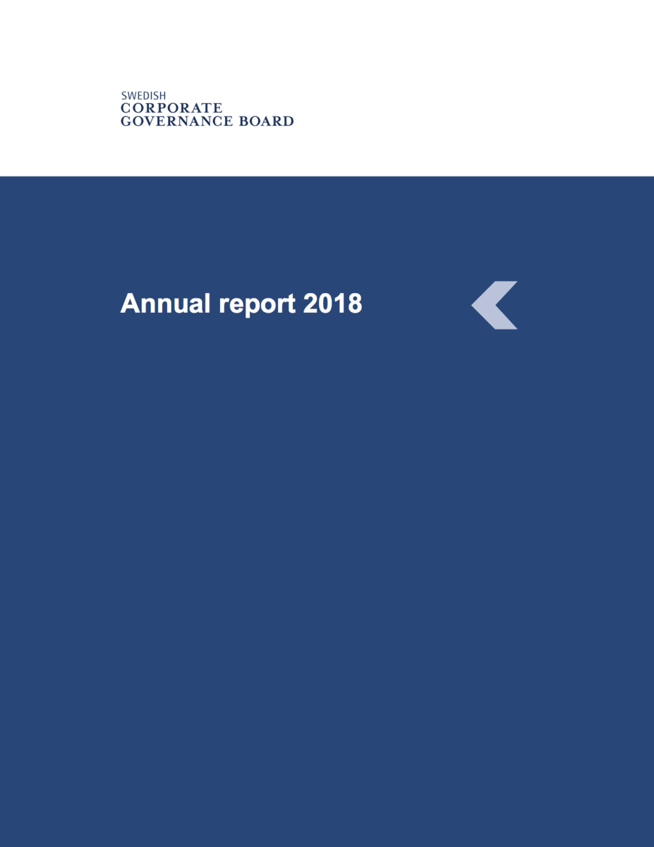 Swedish Corporate Governance Board Annual Report 2018