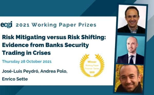 2021 WALLENBERG LECTURE | ECGI Working Paper Prize Sessions: Finance Prize
