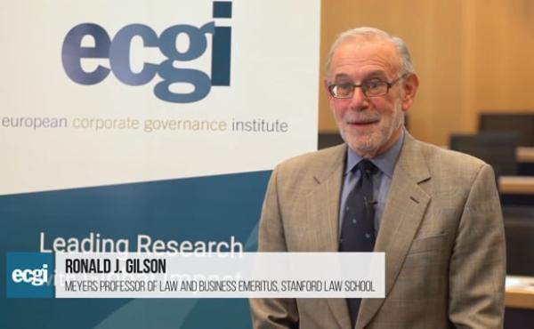 Ronald J Gilson- Winner of the 2017 ECGI Working Paper Law Series
