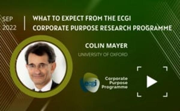 ECGI Corporate Purpose Programme | Introduction