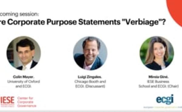 Are corporate purpose statements "verbiage"?