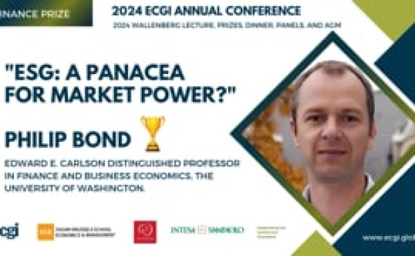 ECGI Intesa Sanpaolo Finance Paper Prize 2024: "ESG: A Panacea for Market Power?"