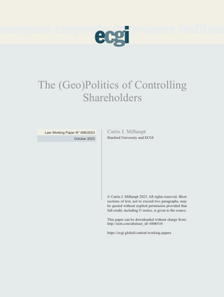 The (Geo)Politics of Controlling Shareholders