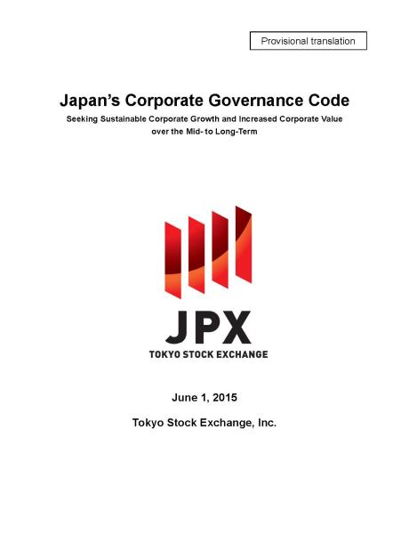 Japan's Corporate Governance Code Seeking Sustainable Corporate 