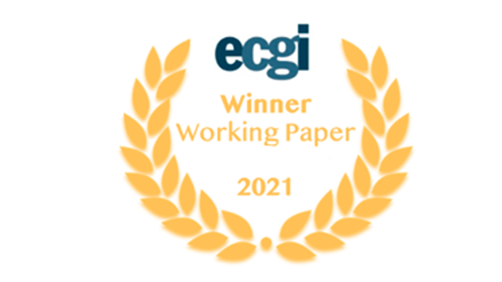 ECGI Winner working paper logo yellow leaves