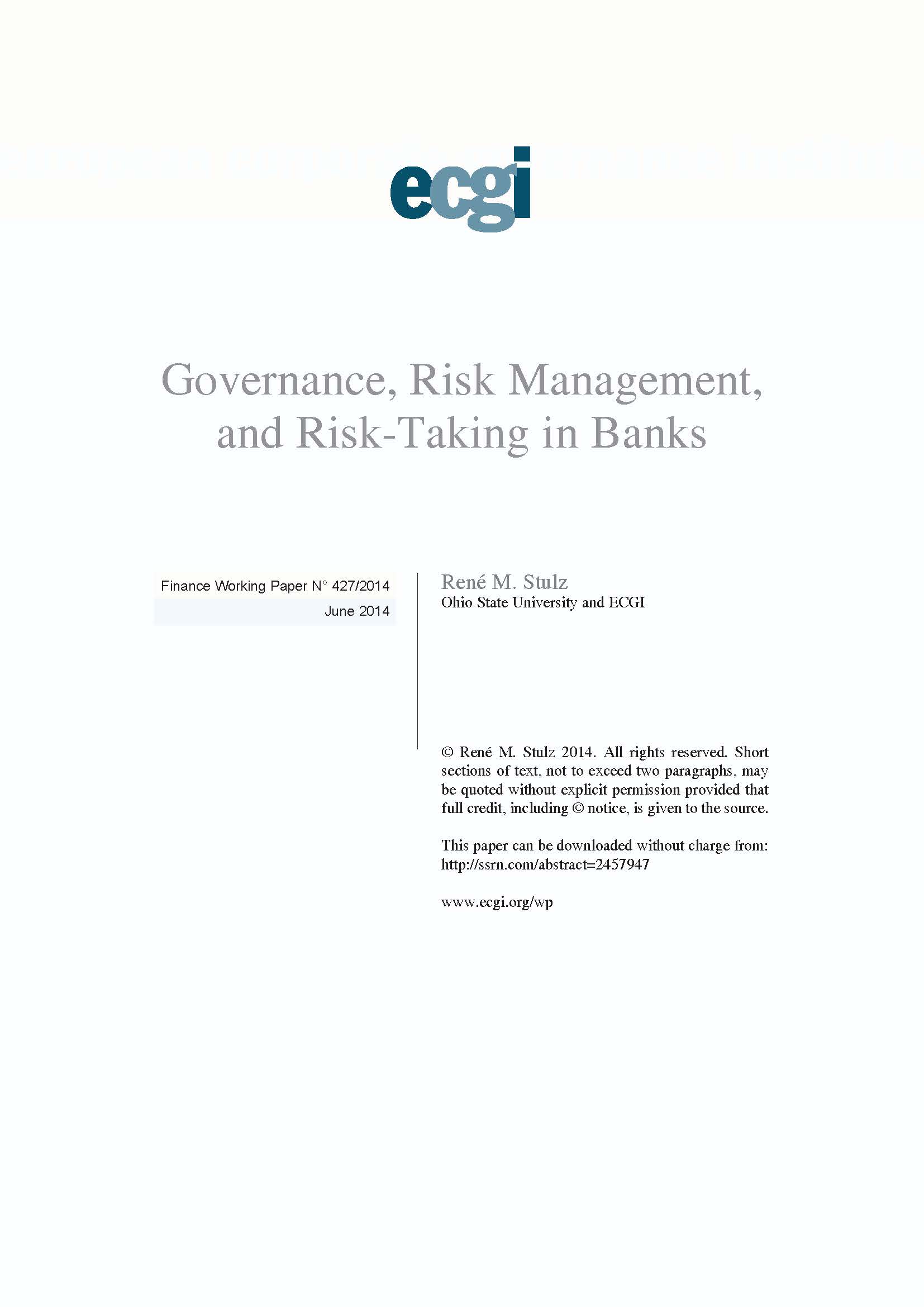 risk management in banks research paper